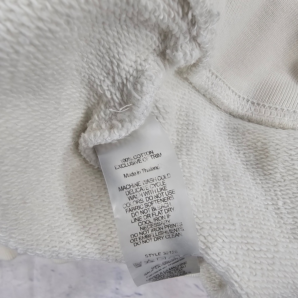 Tory Sport Sweatshirt Womens XL Off White Love Chenille Applique Pullover - Picture 12 of 13